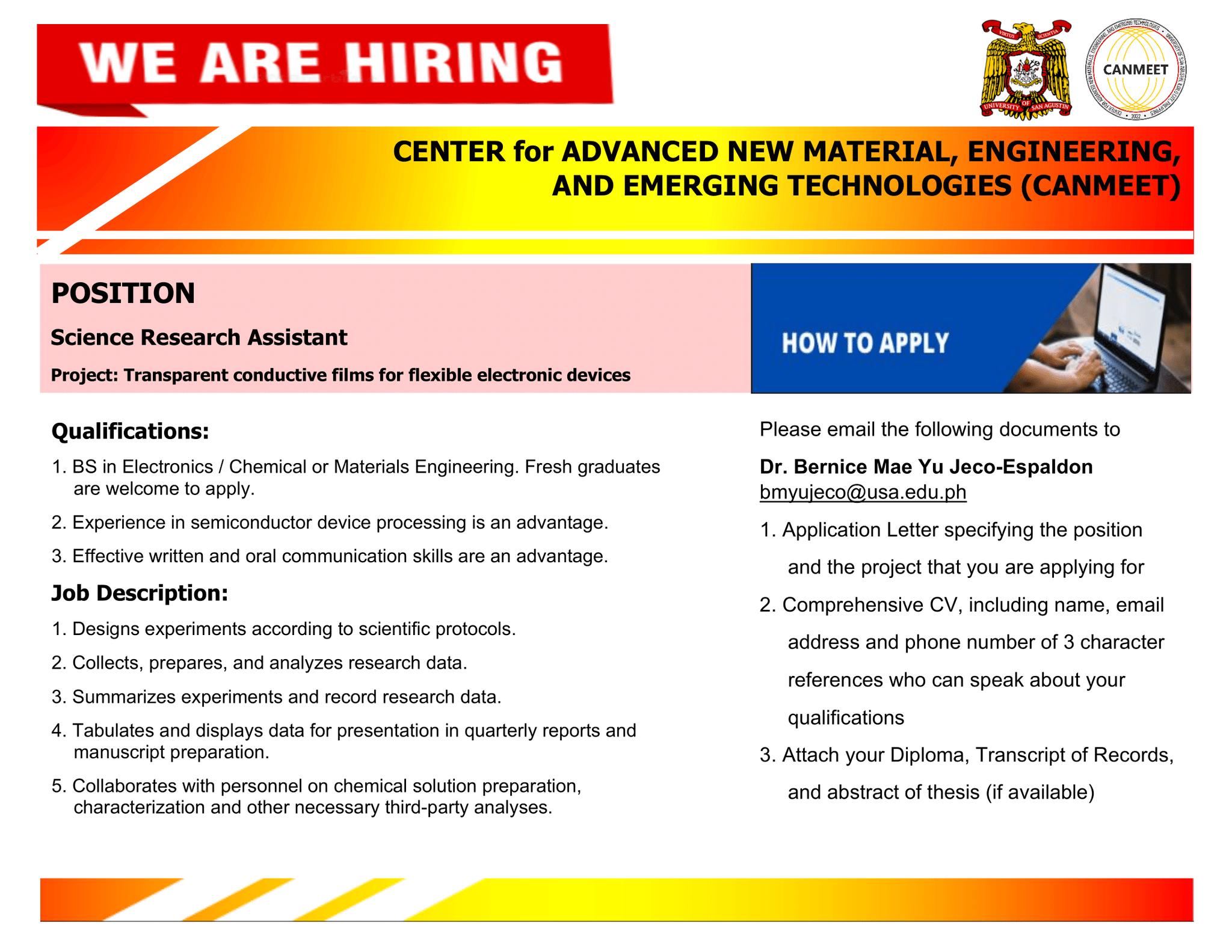 Center for Advanced New Materials, Engineering, and Emerging ...