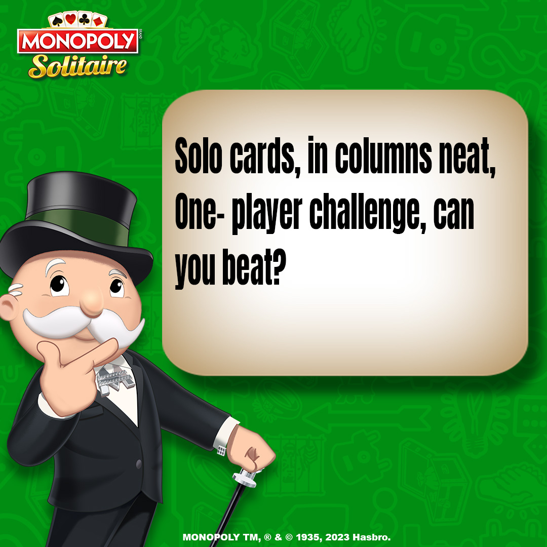 It's RIDDLE TIME!! Can you solve this... - MONOPOLY Solitaire | Facebook