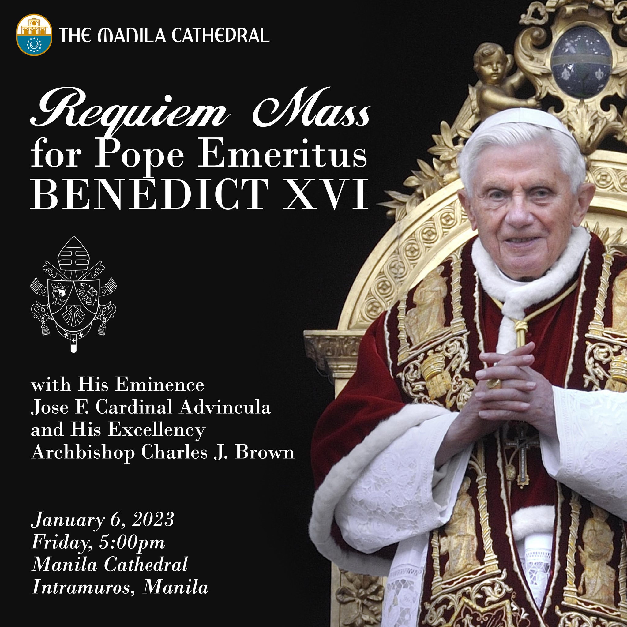 The Manila Cathedral - REQUIEM MASS FOR POPE EMERITUS BENEDICT XVI As ...