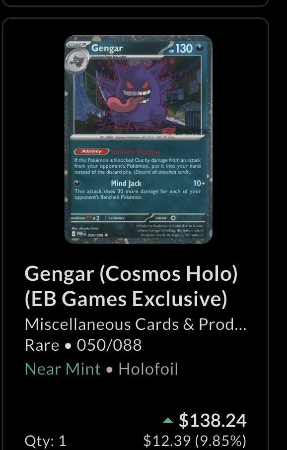 gamestop exclusive pokemon cards Trading Card Game: Legends of Johto Pin Box : Toys & Games Promo Retreat cost Don't ghost this FREE Gengar