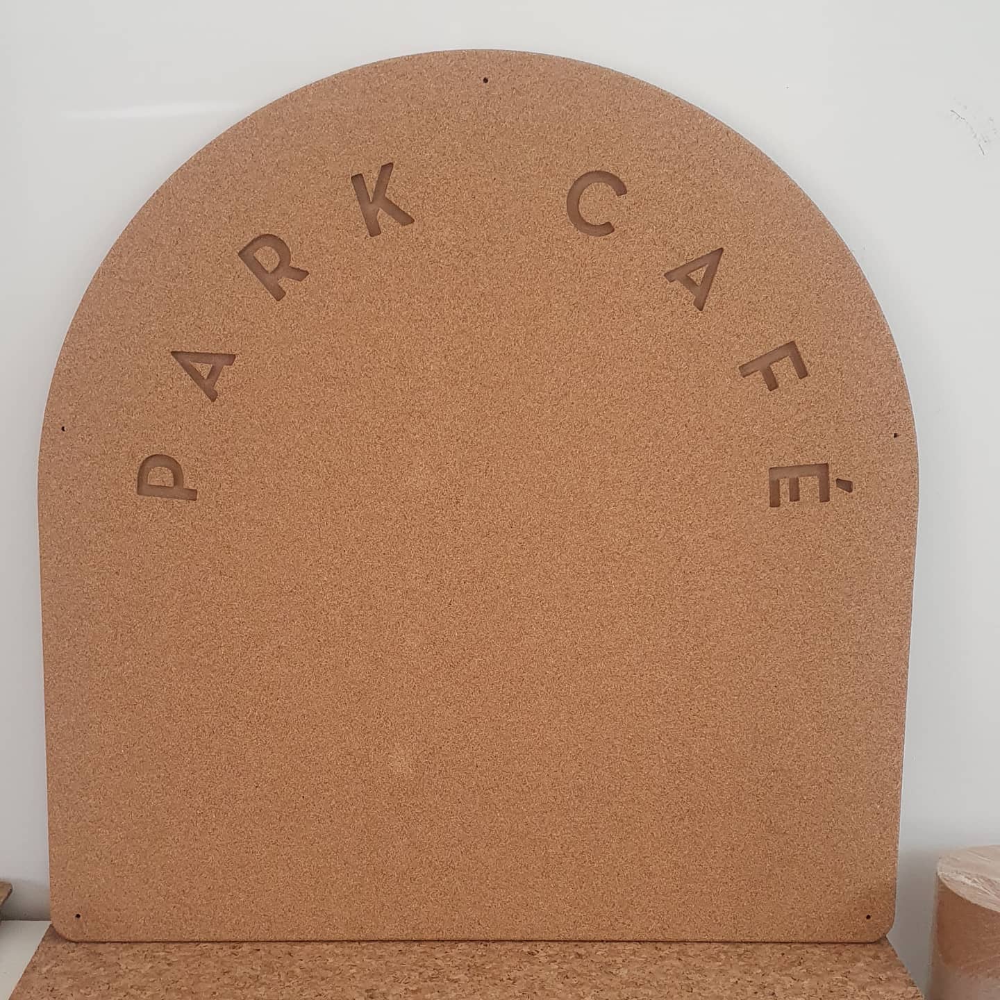 Get Cork - An engraved pinboard The lettering has been cut...
