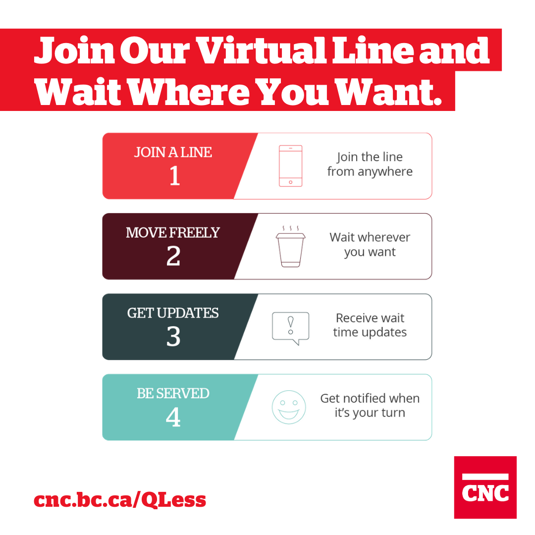 College of New Caledonia - CNC is launching the QLess app! Join a ...