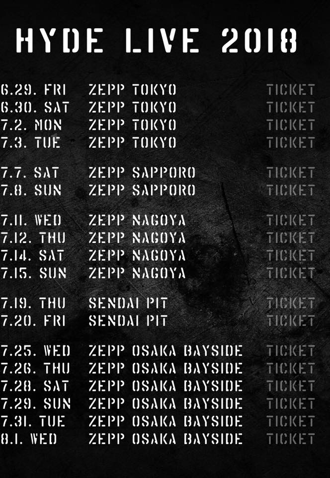 HYDE announces 2024 world tour dates in Chengdu