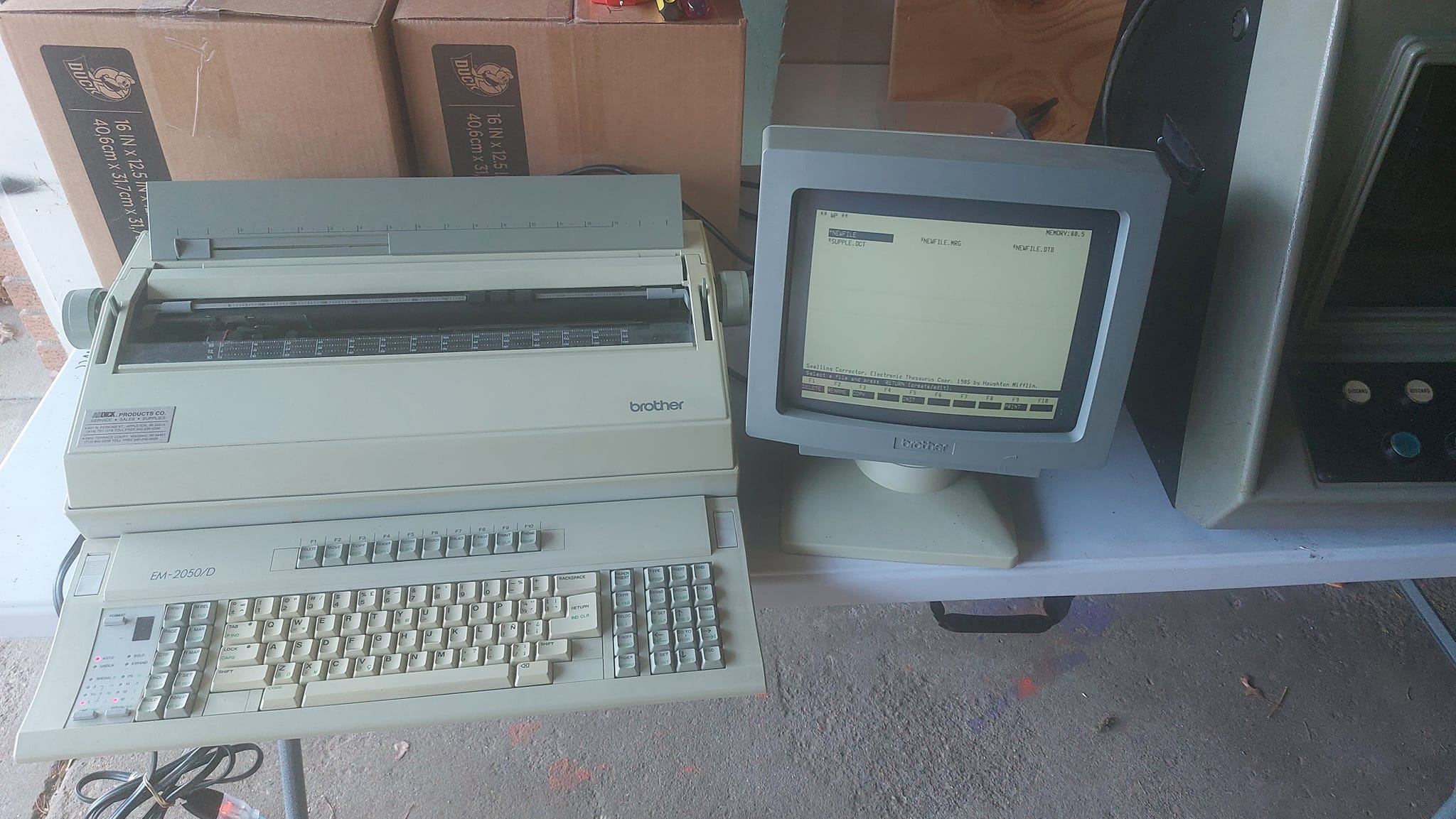 Heres something neato, the Brother EM-2050/D typewriter 