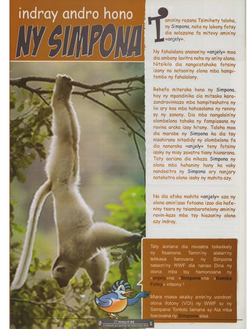 WWF Madagascar - 😄 Découvrons ensemble le Simpona ou... | Facebook