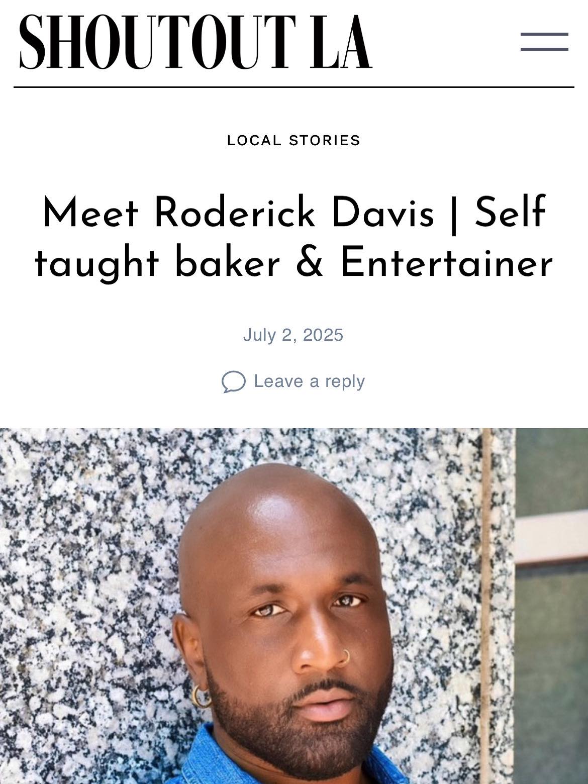 Roderick - My interview with Shoutoutla is LIVE NOW! It’s feels amazing ...