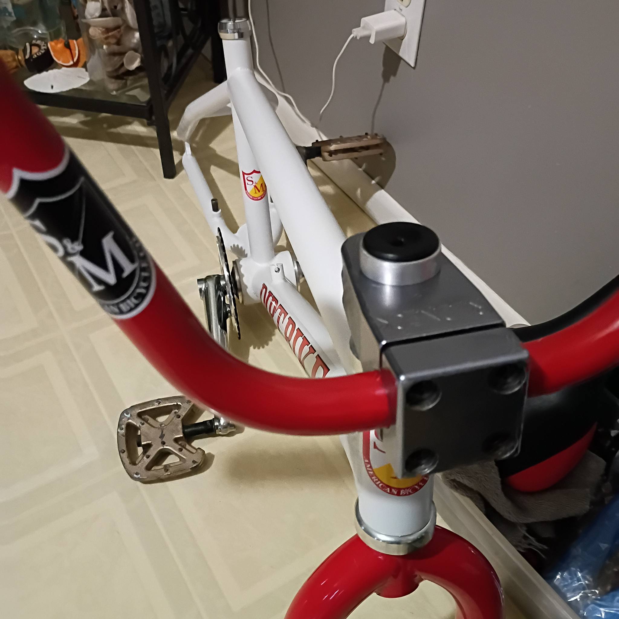 S&M dirtbike build progress with custom parts