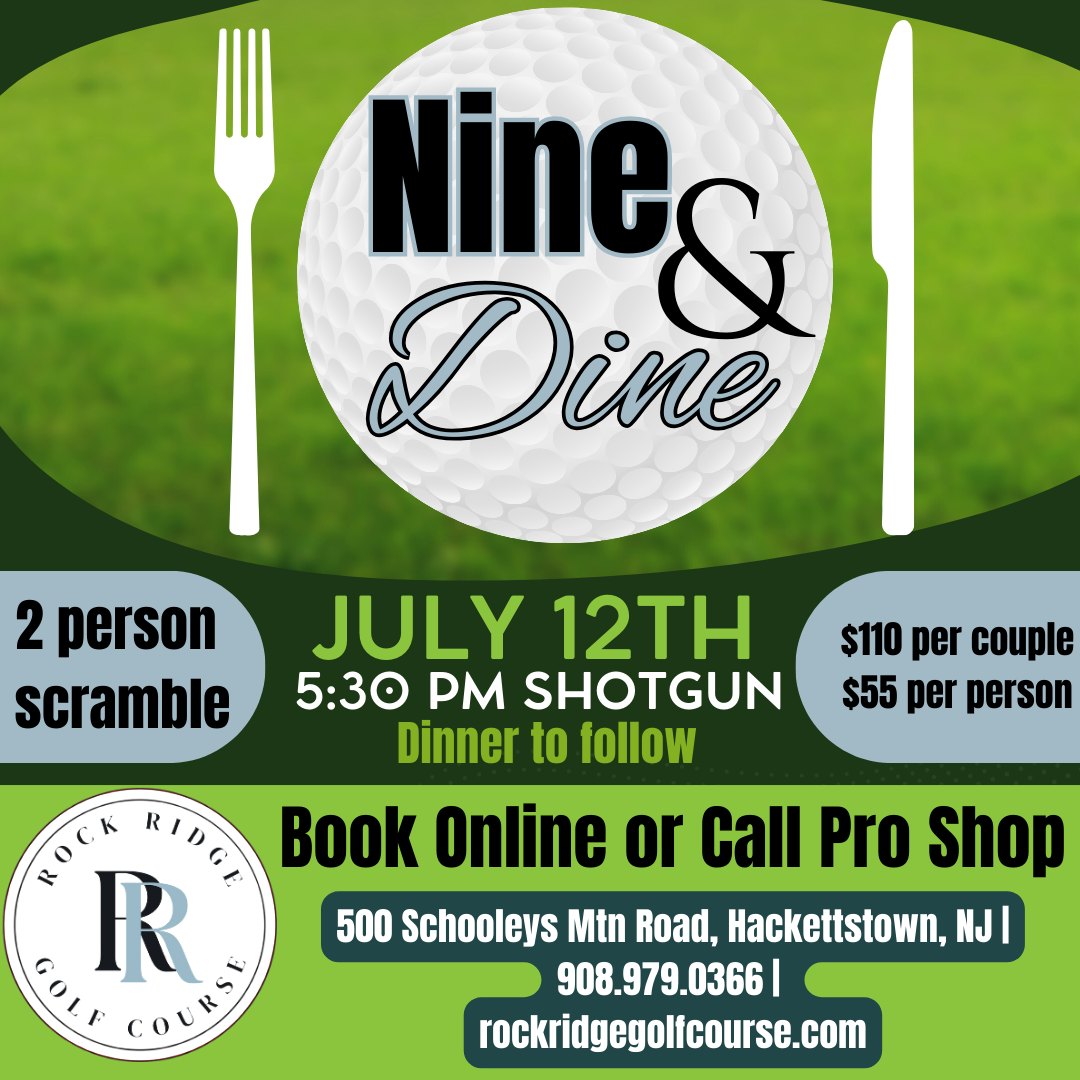 🏌️‍♂️ Nine and Dine - Friday,... - Rock Ridge Golf Course | Facebook