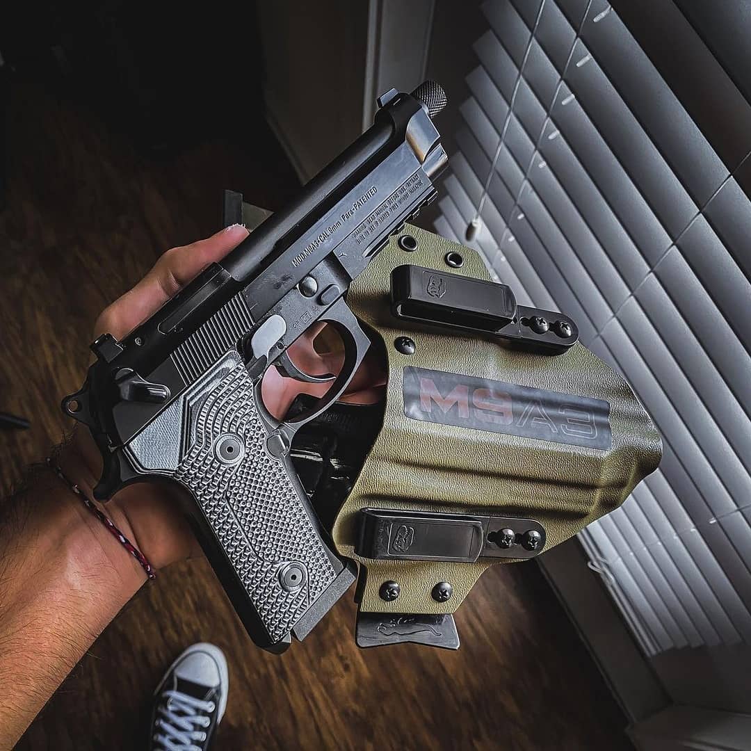 Check out our Beretta M9A3 Veloce G10 grips in Light Gray Black