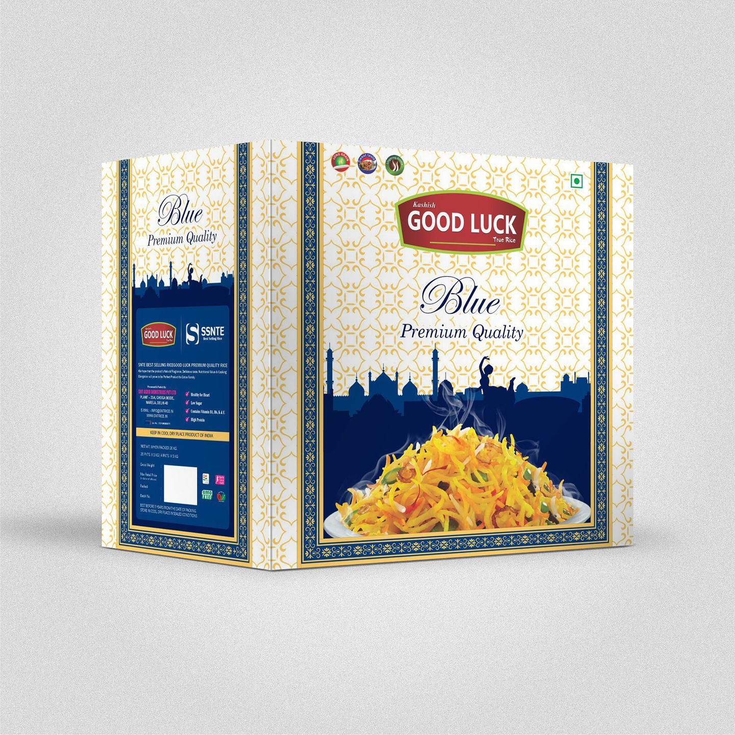 Fusion Force - Good Luck basmati rice box design. .... | Facebook