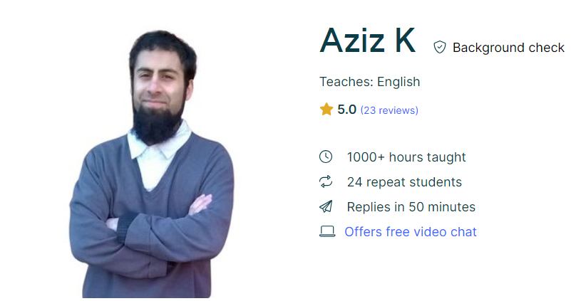 Aziz Khan GCSE English Tutor