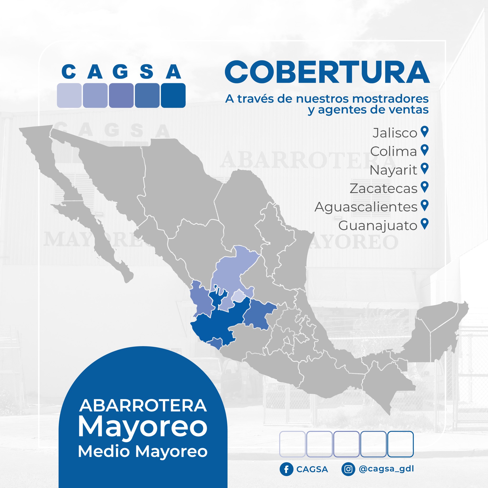 CAGSA - ¡Conoce nuestra COBERTURA! 🚚 A través de nuestros...