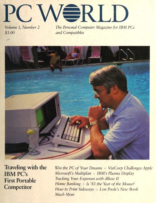 German computer magazine of 1983 with the typical Nerd on the