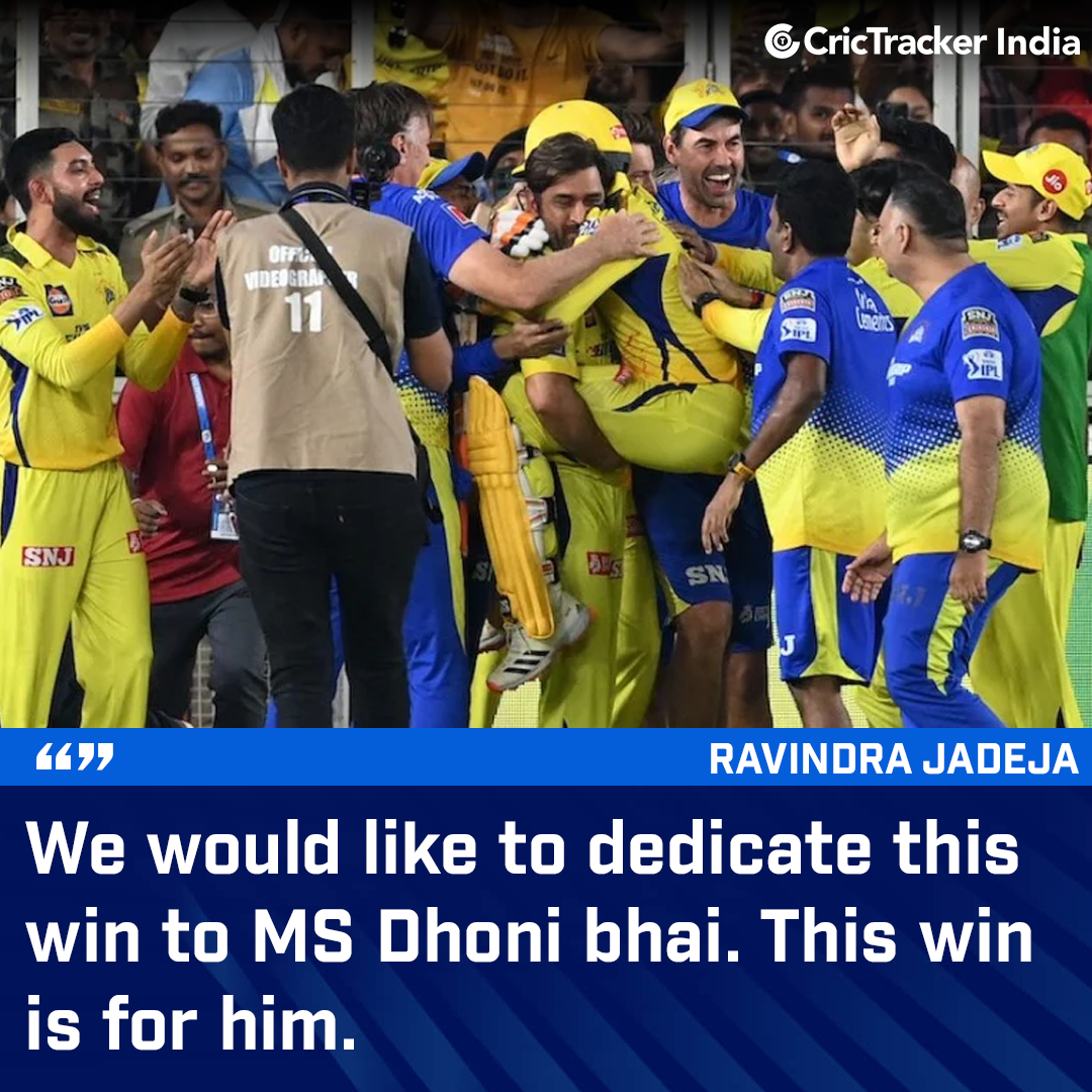 CricTracker India - Ravindra Jadeja dedicates the victory to MS Dhoni 📸 ...