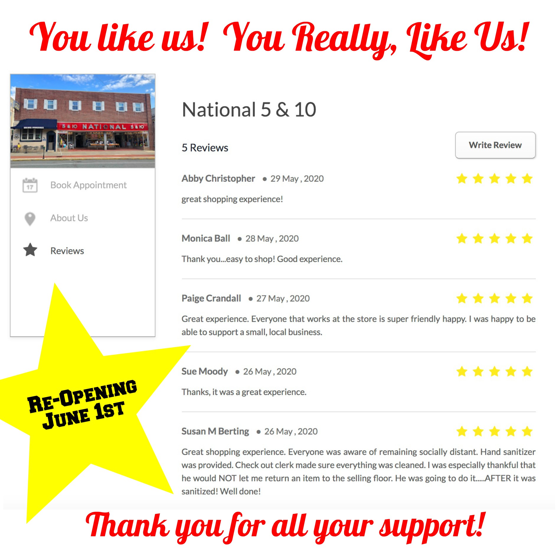 National 5 & 10 - What a fun week! 🎉 We were thrilled to... | Facebook