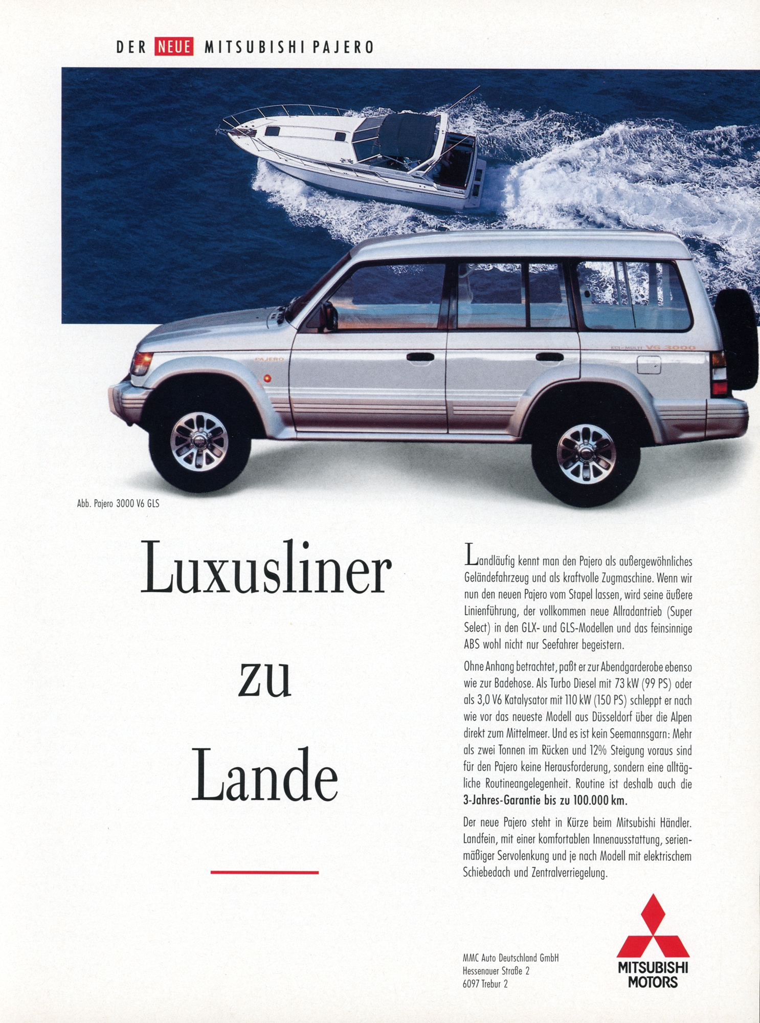 Mitsubishi Pajero brochure from Japanese dealerships
