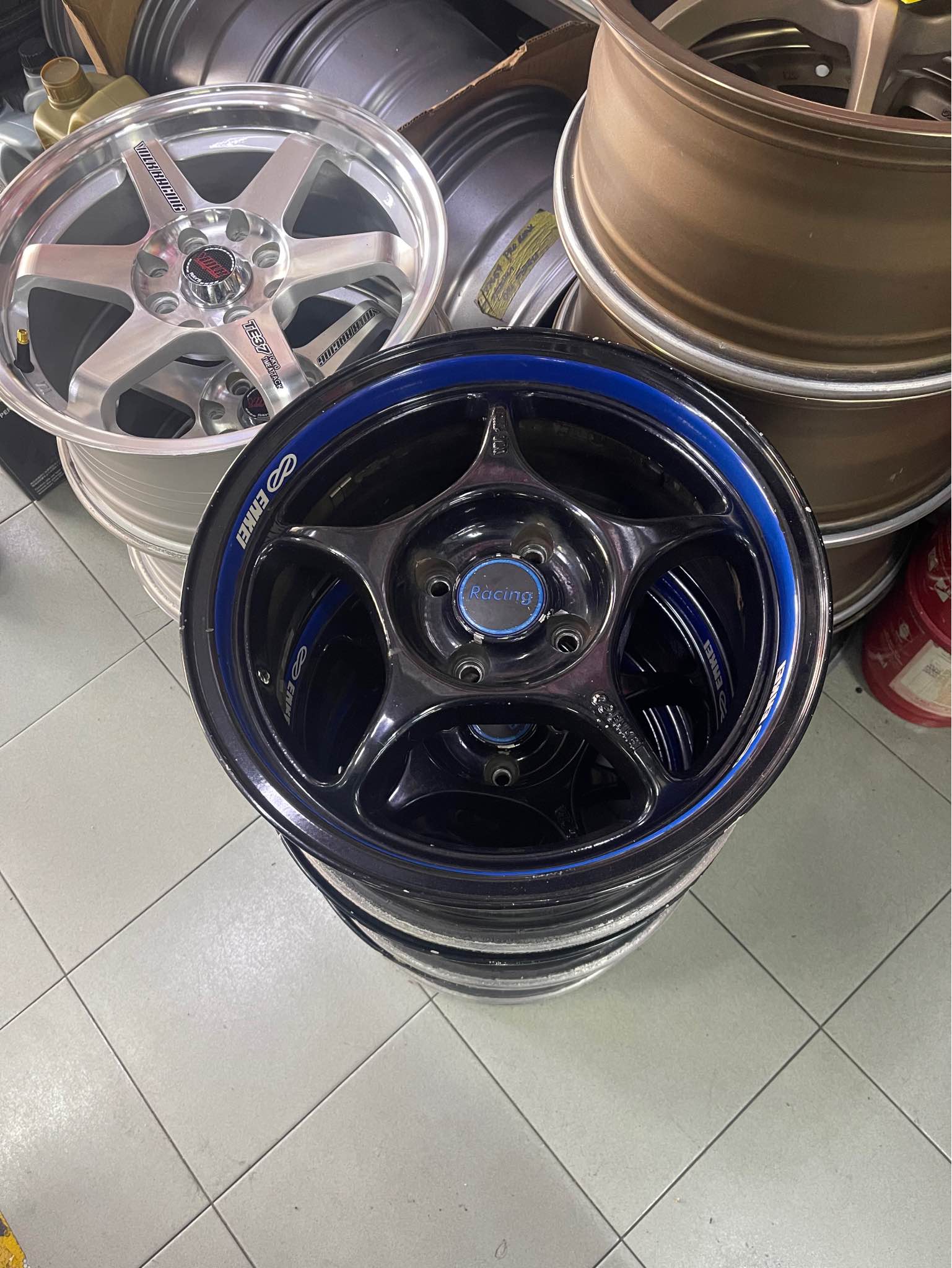 Enkei rpo1 15 inch 7j 4h pcd100 et38 Thailand - Car Wheels, Tires 