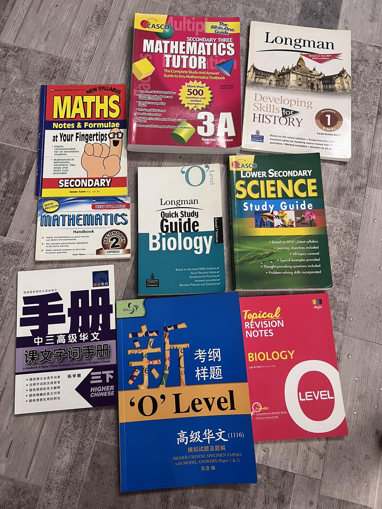 Taken sec 2 g3 math book. Workbook 1/3 done Location:clementi