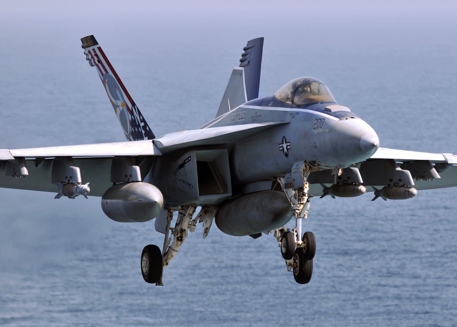 The jet, 168912, which in 2017 scored the first Super Hornet air