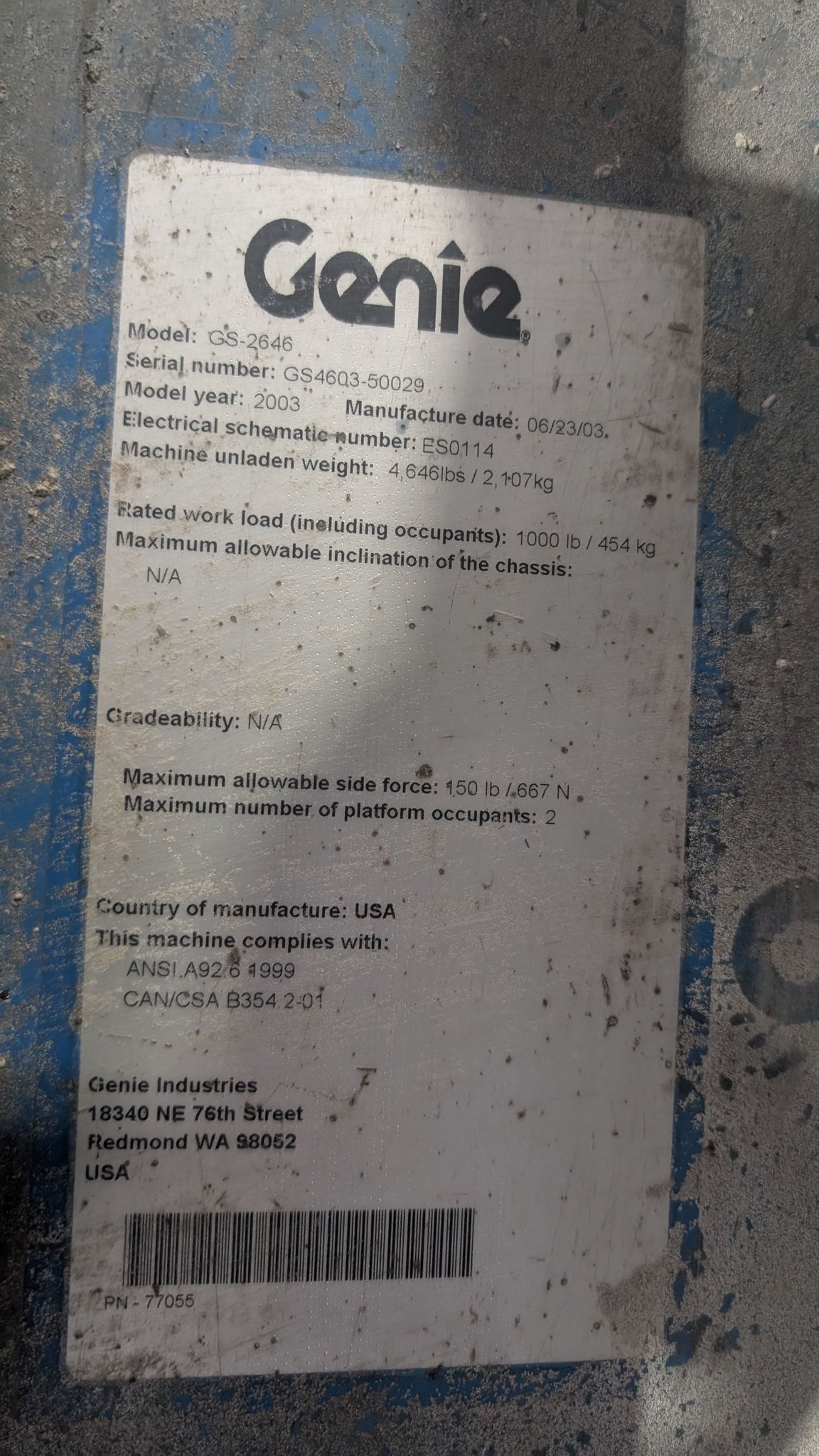 エリザベスエラー What are error codes 52 and J8 on a Genie GS-2646 scissor lift?
