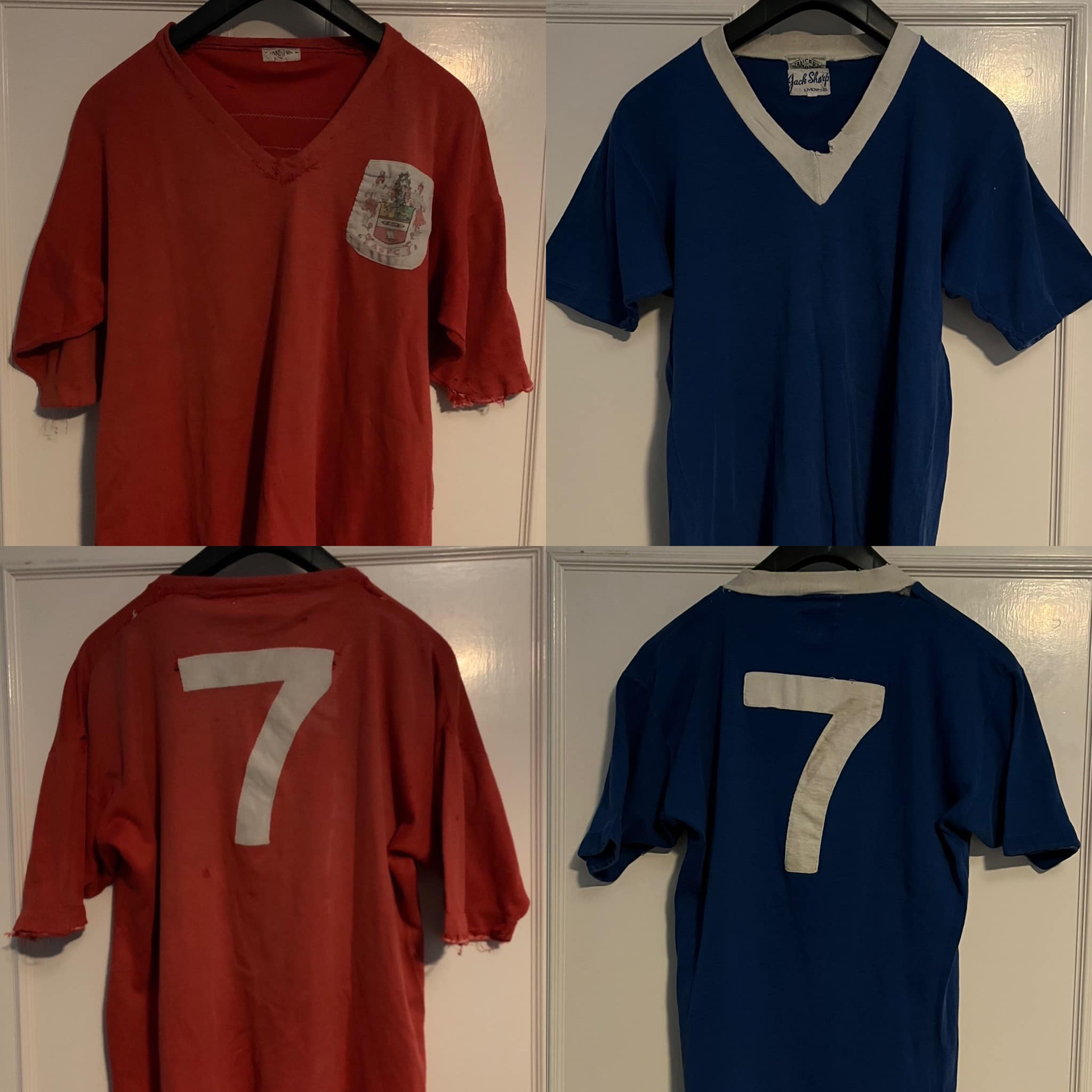 Vintage English football shirts from 1950s for sale or trade
