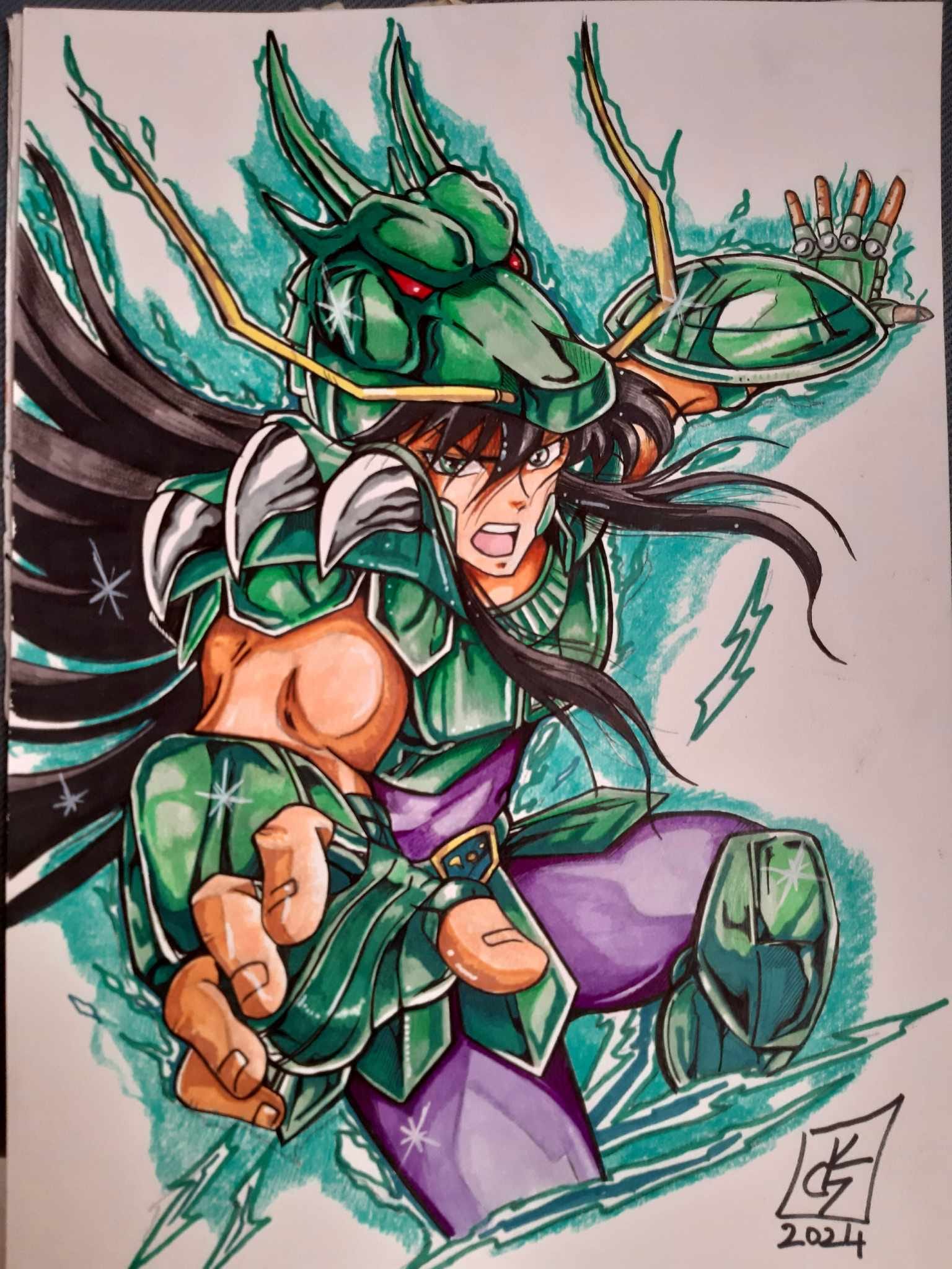 Shiryu, The bronze knight of the dragon from Saint Seiya by 