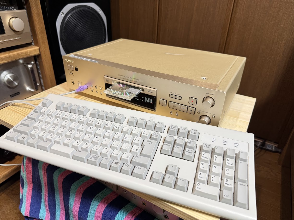 MDデッキ、SONY MDS-JB940を入手しました。 ジャンク品でしたが、正常