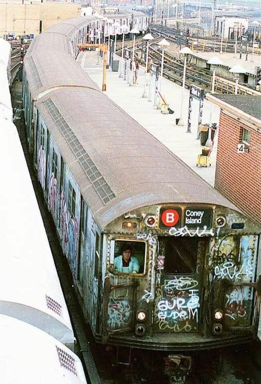 Vintage B train route from 168th Street to Coney Island