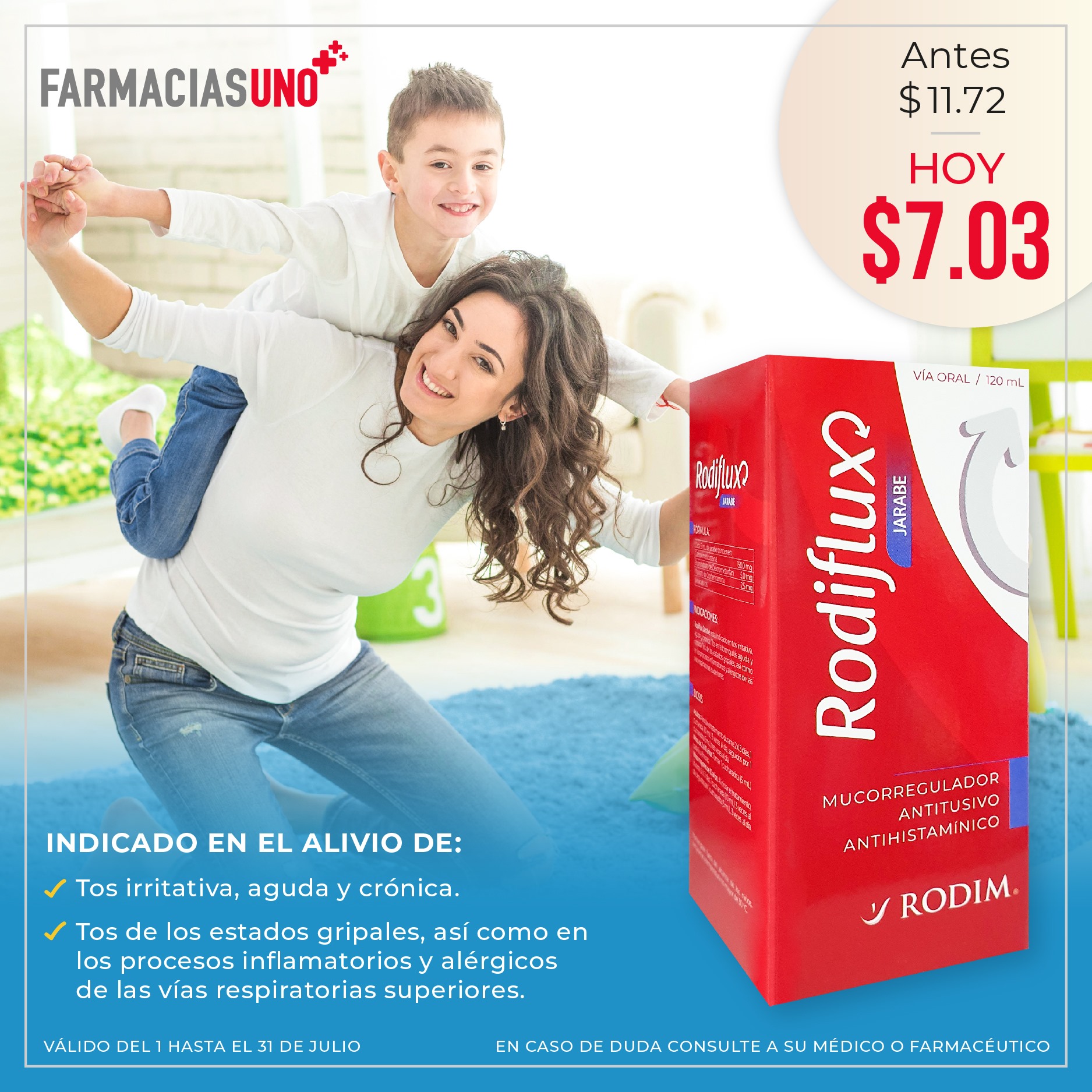 FARMACIAS UNO - ¡Sabias que #Rodiflux esta indicado para... | Facebook