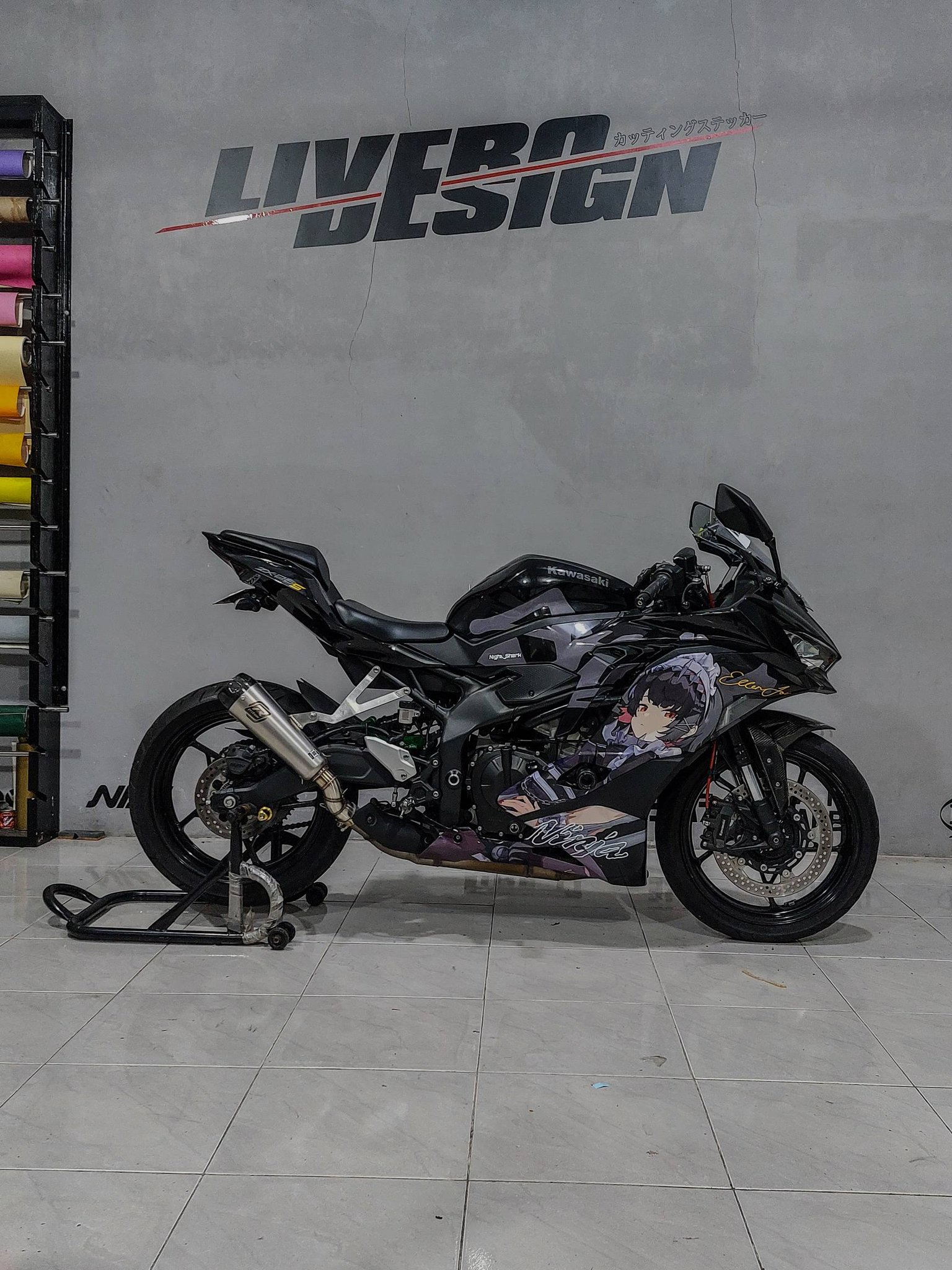 Kawasaki ZX25R x Ellen Joe 🖤 Finally done! Ellen body wrap for my