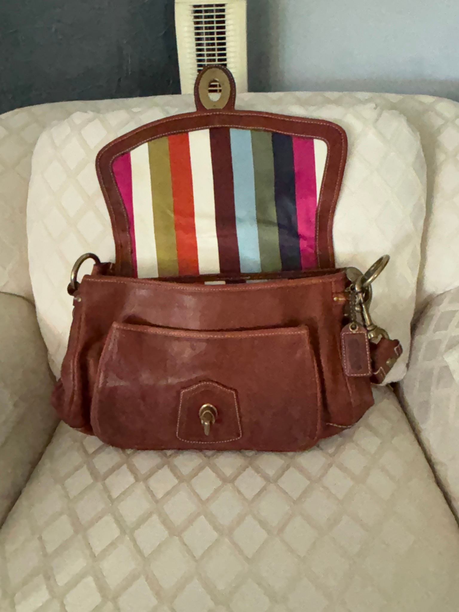Vintage Coach Legacy Whiskey, Ltd. Ed. 10329 Leather Flap Bag 