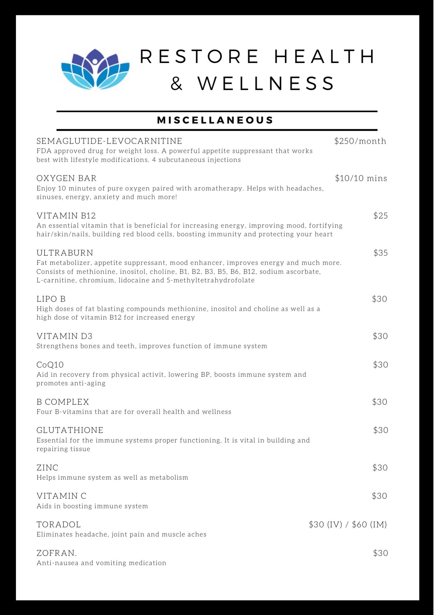 Here’s our updated... - Miss Lou Restore Health and Wellness
