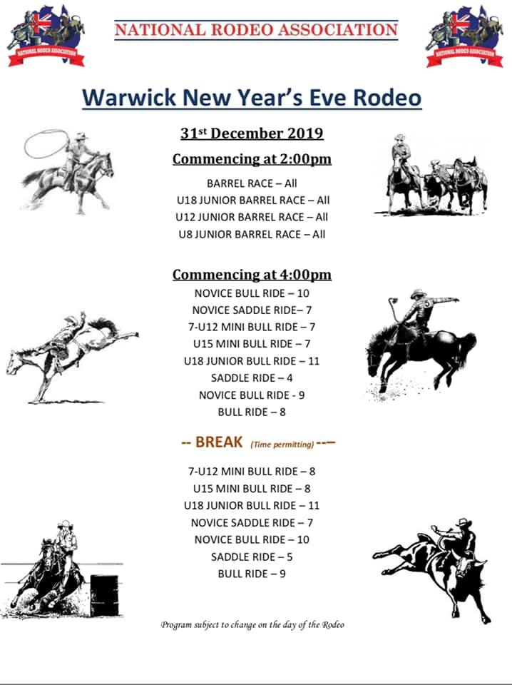 RODEO PROGRAM 🐴... - Warwick Show and Rodeo Society Inc | Facebook