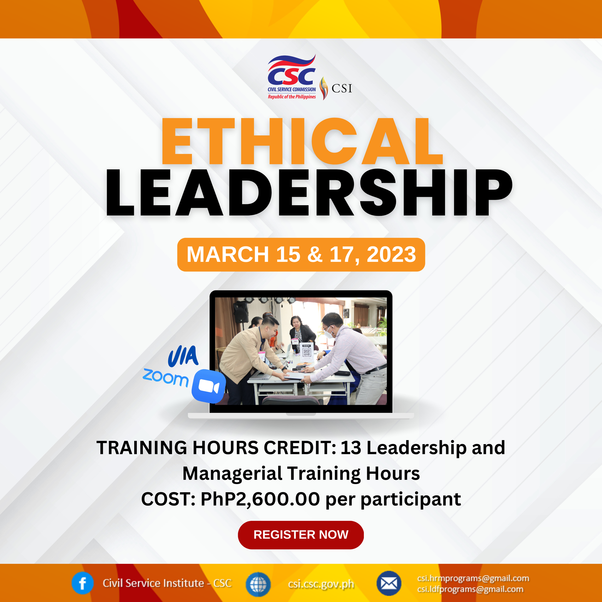 𝗥𝗲𝗴𝗶𝘀𝘁𝗿𝗮𝘁𝗶𝗼𝗻 𝘁𝗼 𝘁𝗵𝗲 𝗠𝗔𝗥𝗖𝗛... - Civil Service Institute - CSC | Facebook