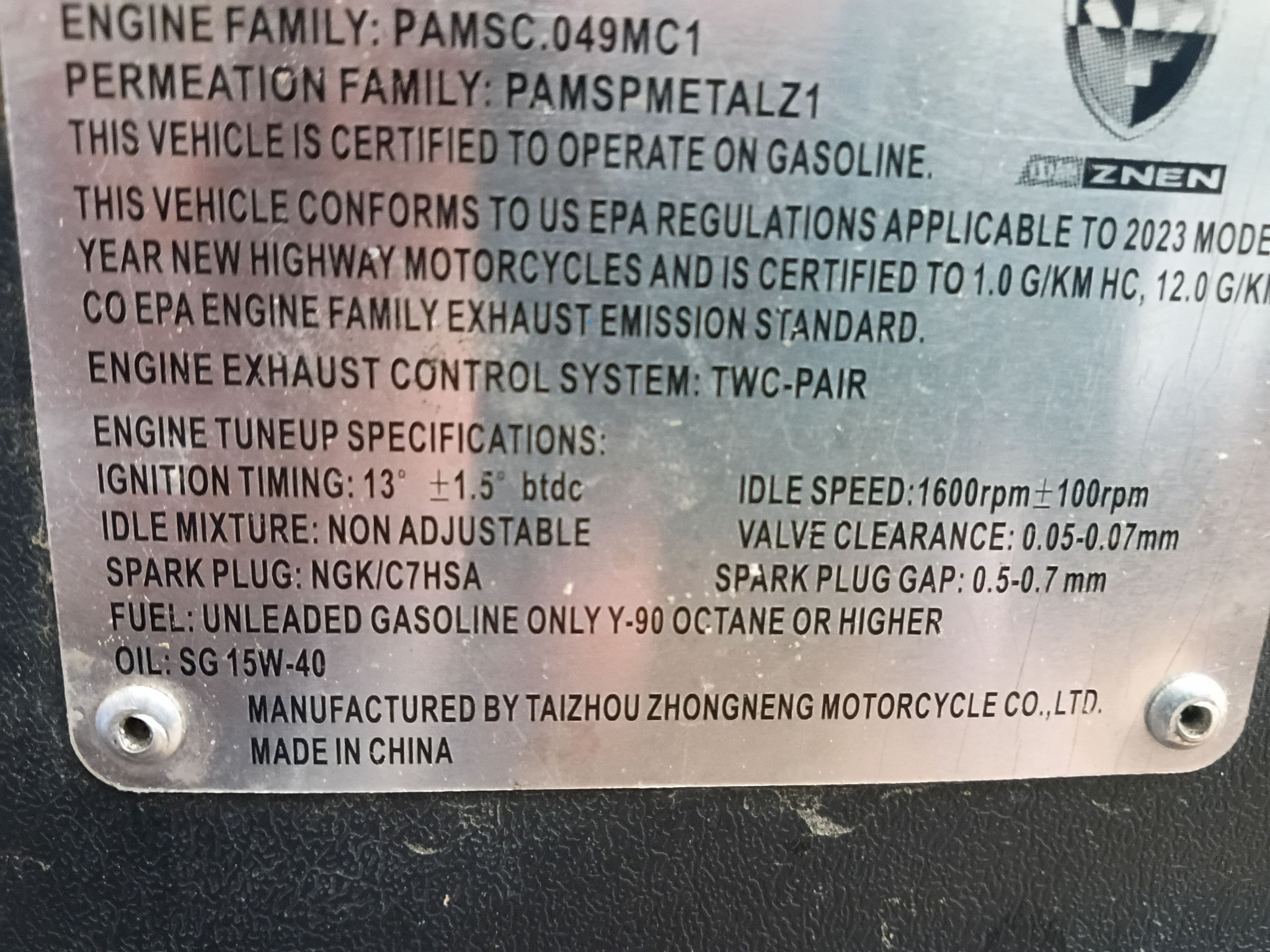 What are correct valve settings for my scooter?