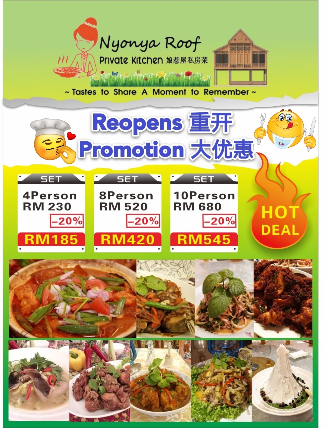 Nyonya Roof Private Kitchen 娘惹屋私房 Reopenspromotions重开促销大优惠 Up To 2 0 Discount Starting From 1 St September 1 St October 2021 Facebook