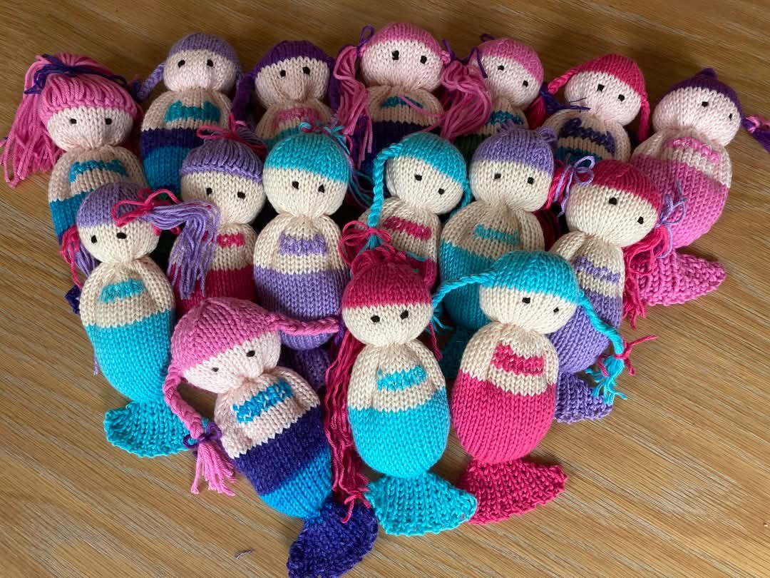 Mermaid pattern knitting on 2 needles