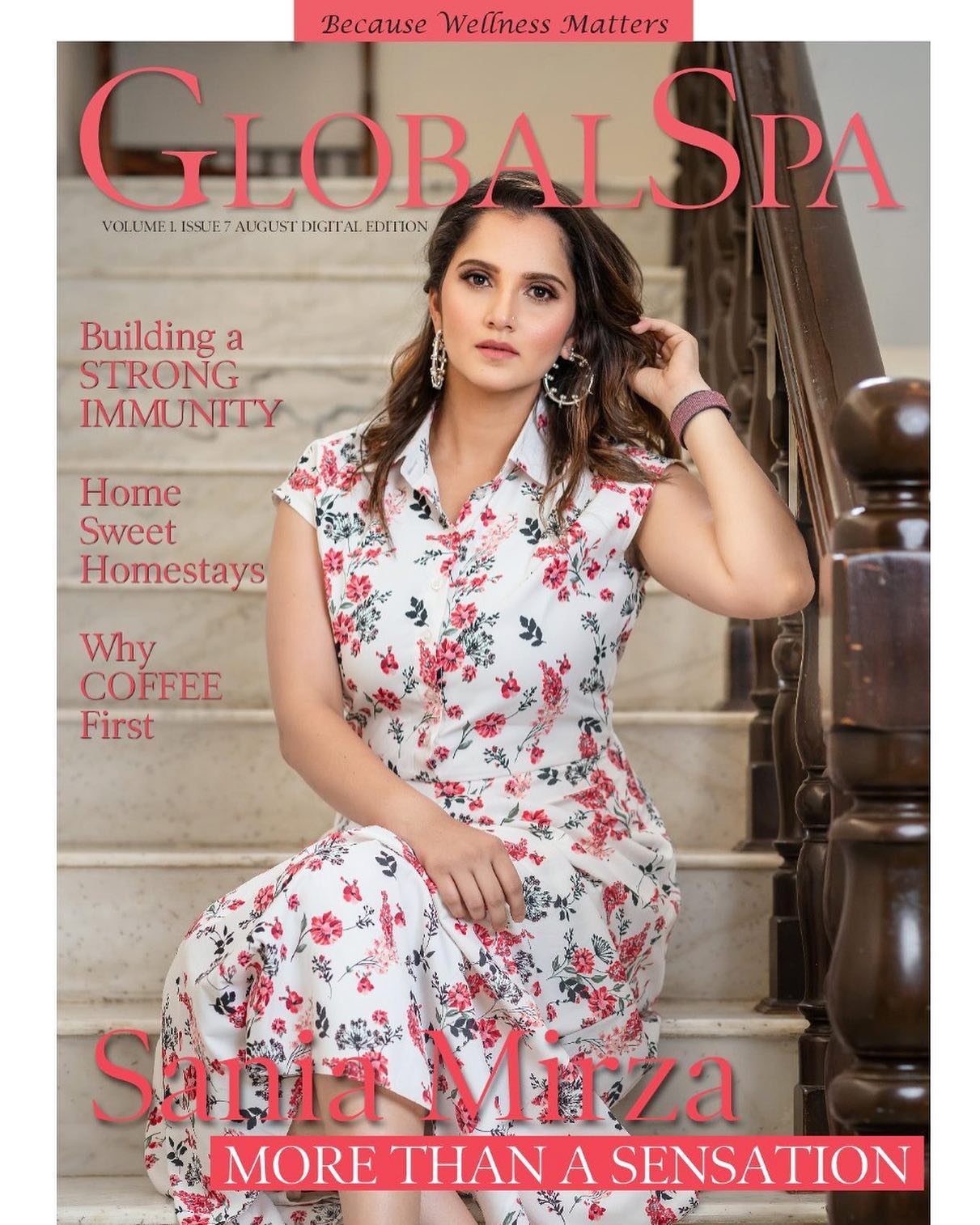 Sania - Cover girl this month for @globalspa_mag ️ home shoot ,the new ...