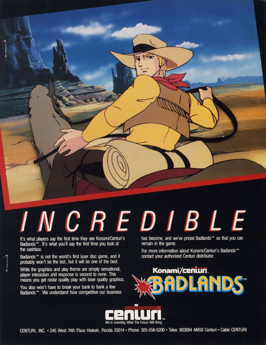 Ever play the Konami classic, “Badlands”? It was a 1984 animated