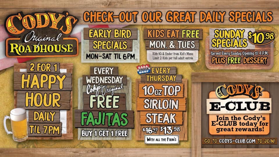 We Ve Got Cody S Original Roadhouse Tarpon Springs Fl Facebook