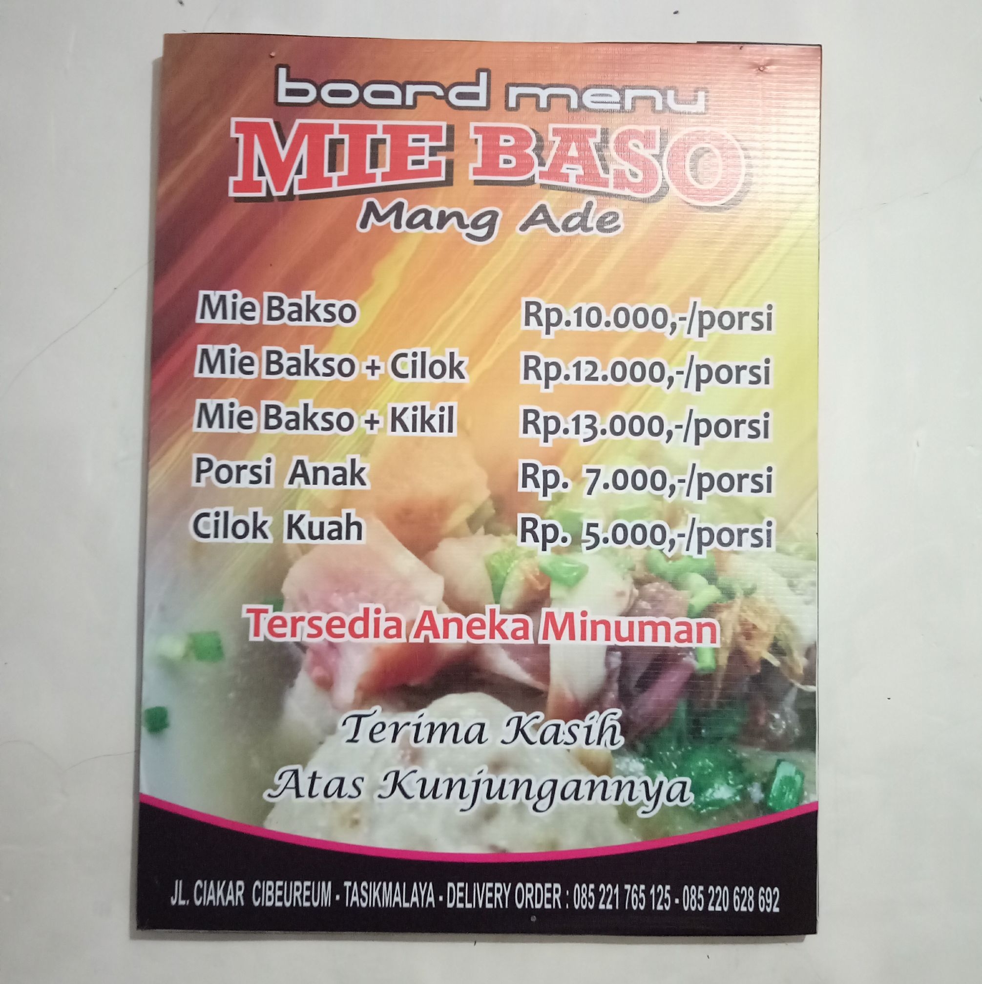 Mie Baso Mang Ade | Cibeureum