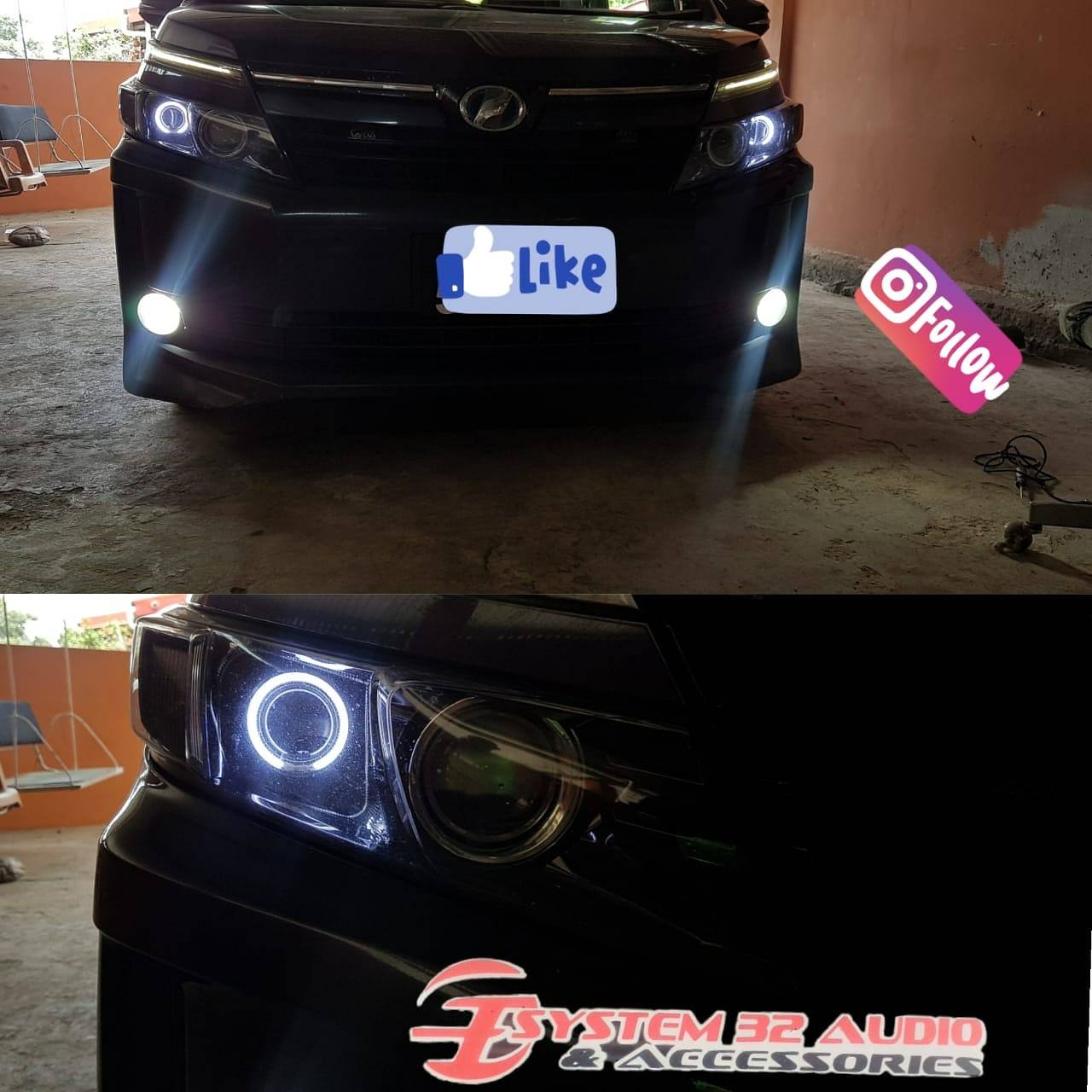 Toyota Voxy headlights! . Vehicle