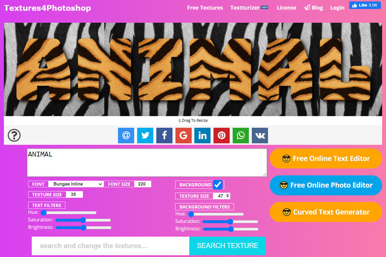 Textures for Photoshop - Animal Print Text Effect: http://www ...