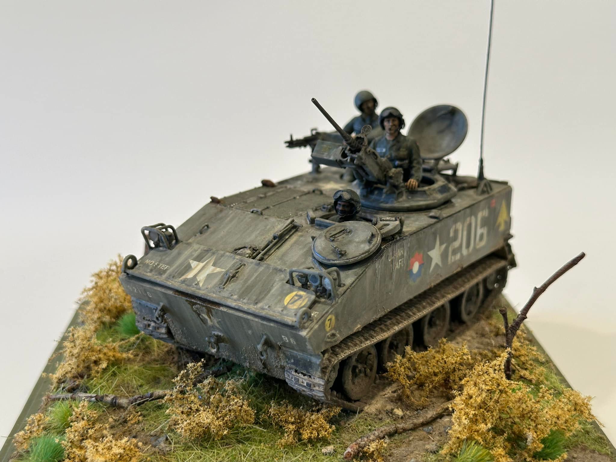 Modified Tamiya M3A1 scout car with DML radio set and Master Box 