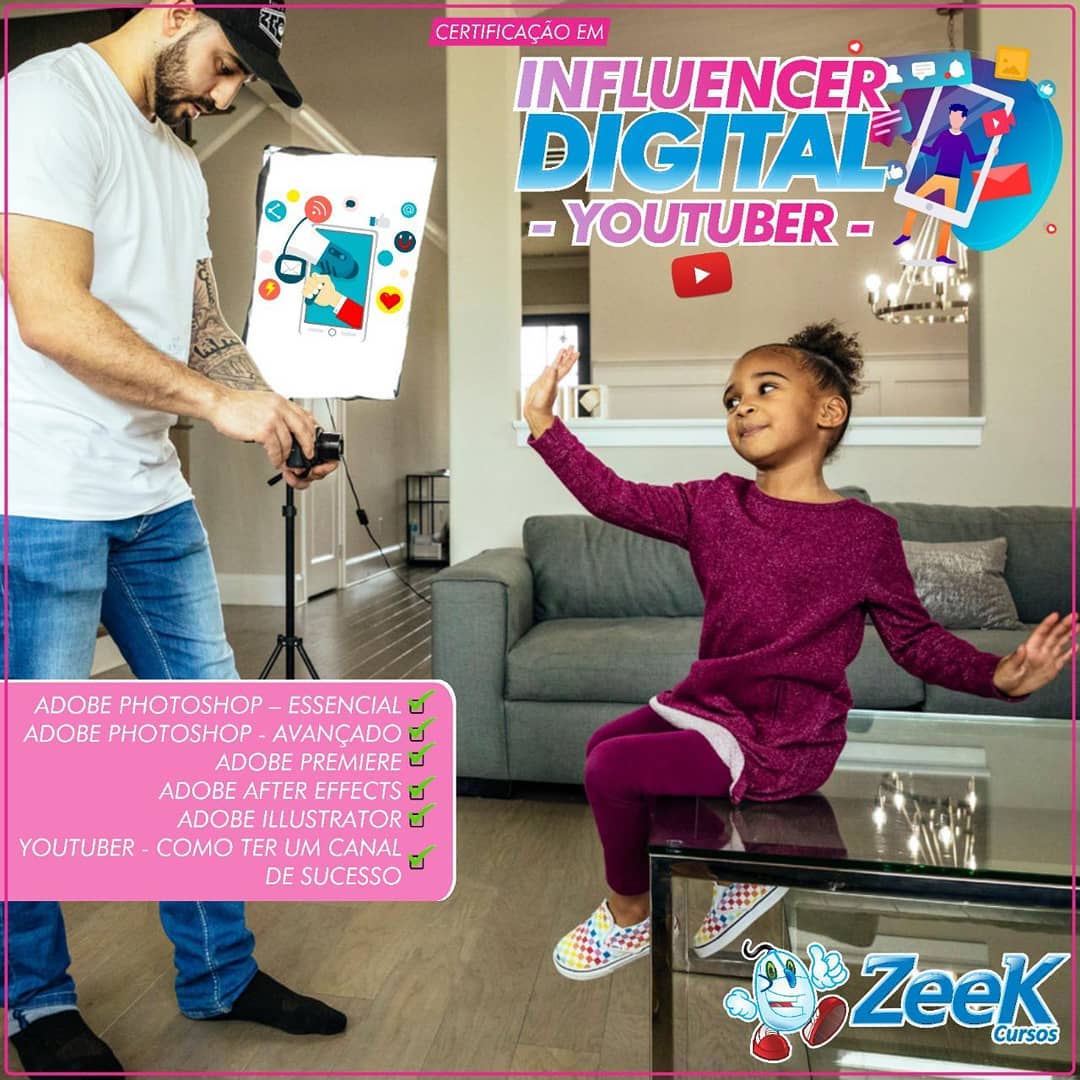 Zeek Cursos - ️💻🎥 INFLUENCER DIGITAL 🎞📲📍 🎯Esse curso vai...