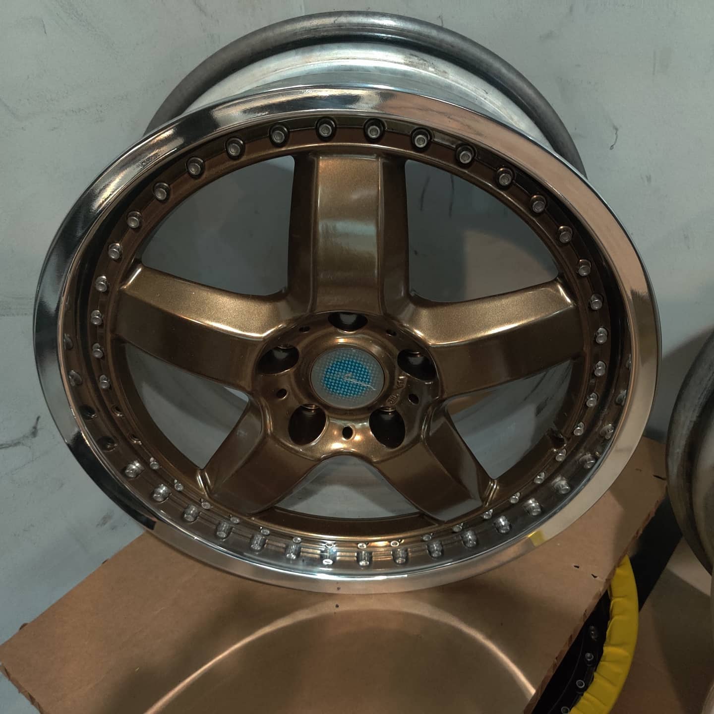 Refinished Hinodex Stern Beast wheels in bronze chrome