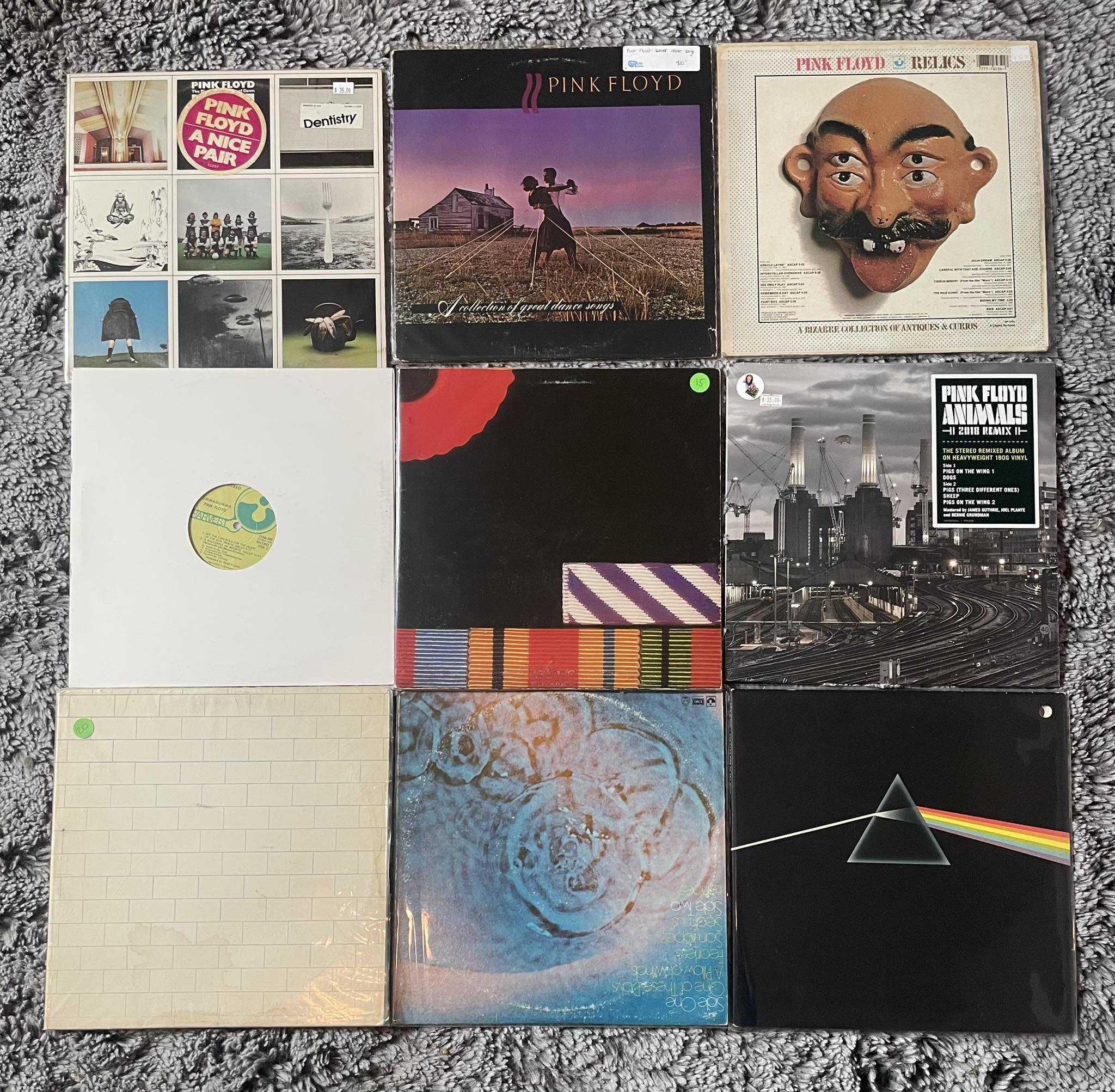 Pink Floyd vinyl collection with Japanese obi strips