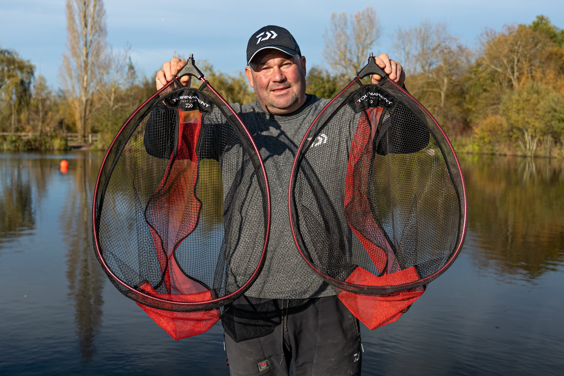 daiwa fishing net Folding Damo woven carbon cloth combines non Fishing net Daiwa Trout Round