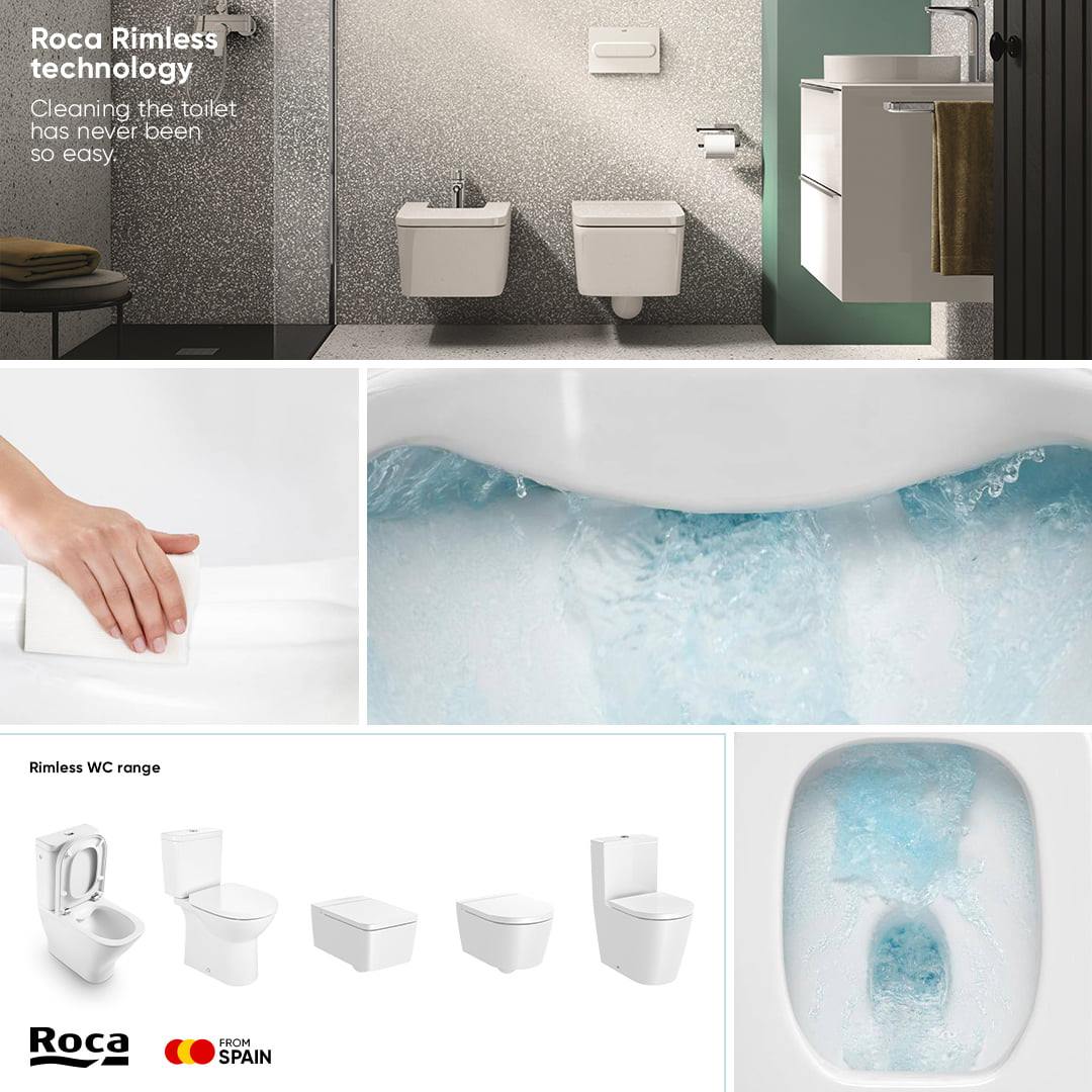 Sonee Hardware - Roca Rimless, cleaning the toilet has...