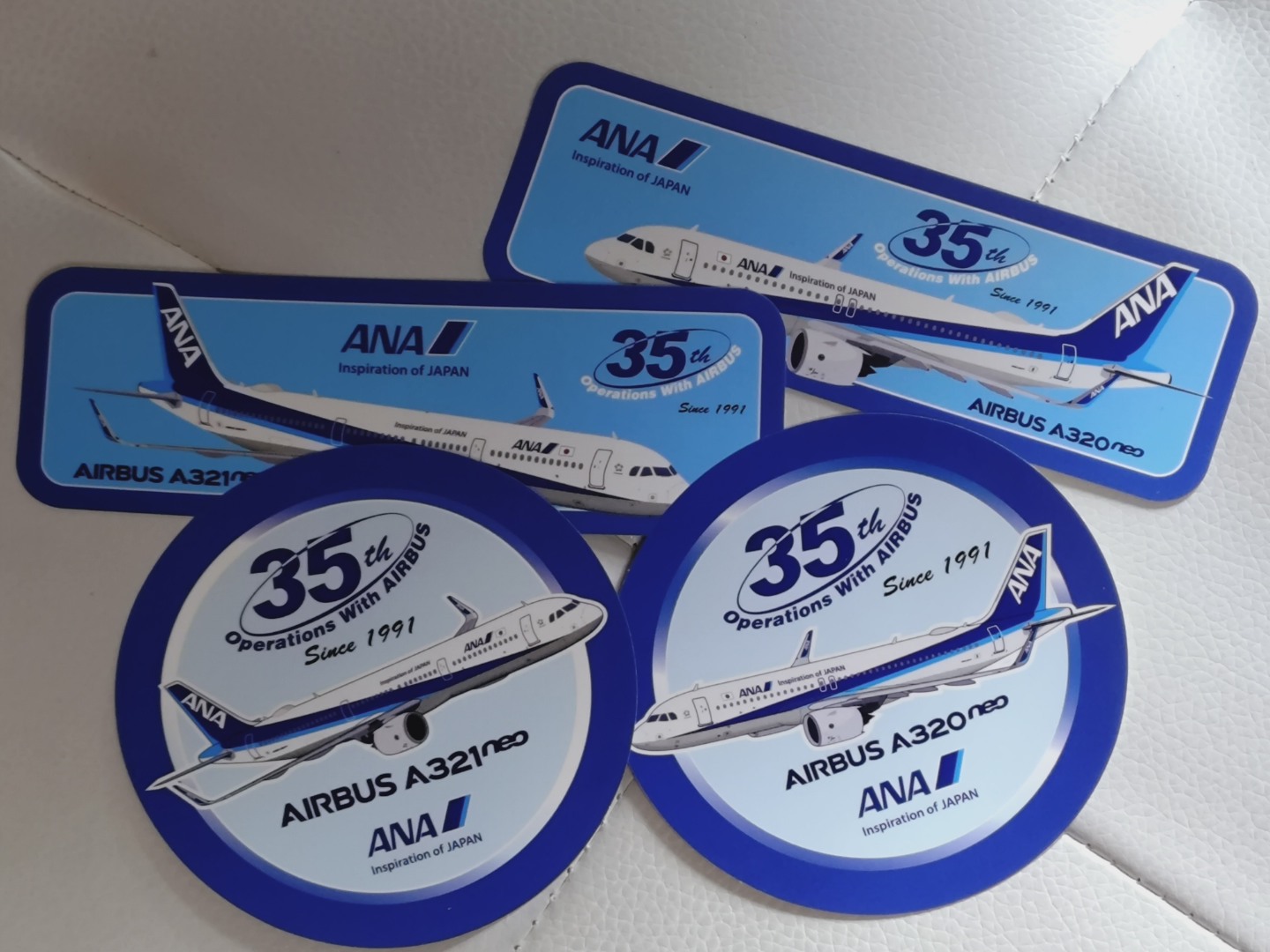 ANAがエアバスを導入して35年の記念ステッカーゲットと91年撮影のA320